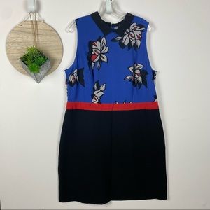 Eloquii Floral Top Sleeveless Sheath Dress Peter Pan Collar Size 18